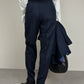 Completo vintage in 100% lana blu
