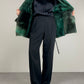 Shearling vintage Made in Italy antracite con riflessi verde salvia