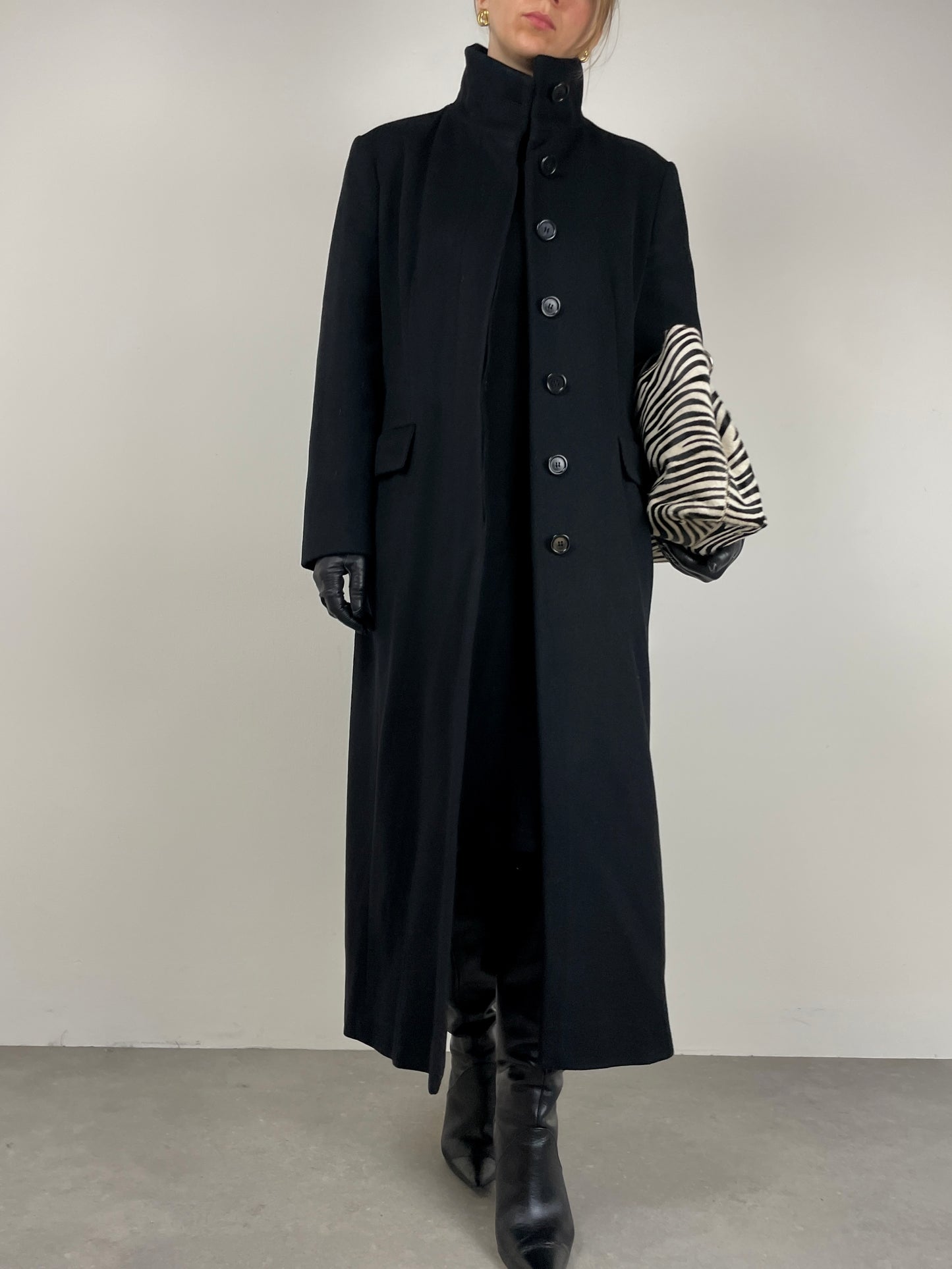 Cappotto lungo Made in Italy in lana