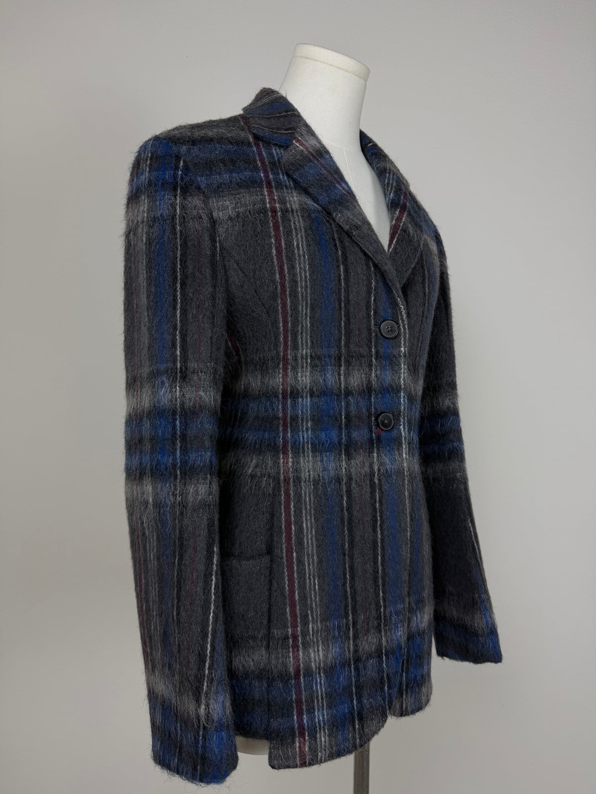 Blazer Jil Sander in mohair spazzolato tartan
