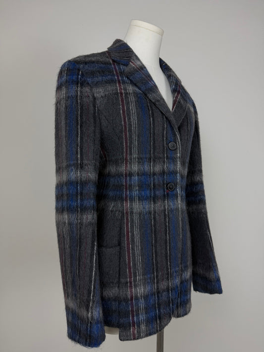 Blazer Jil Sander in mohair spazzolato tartan