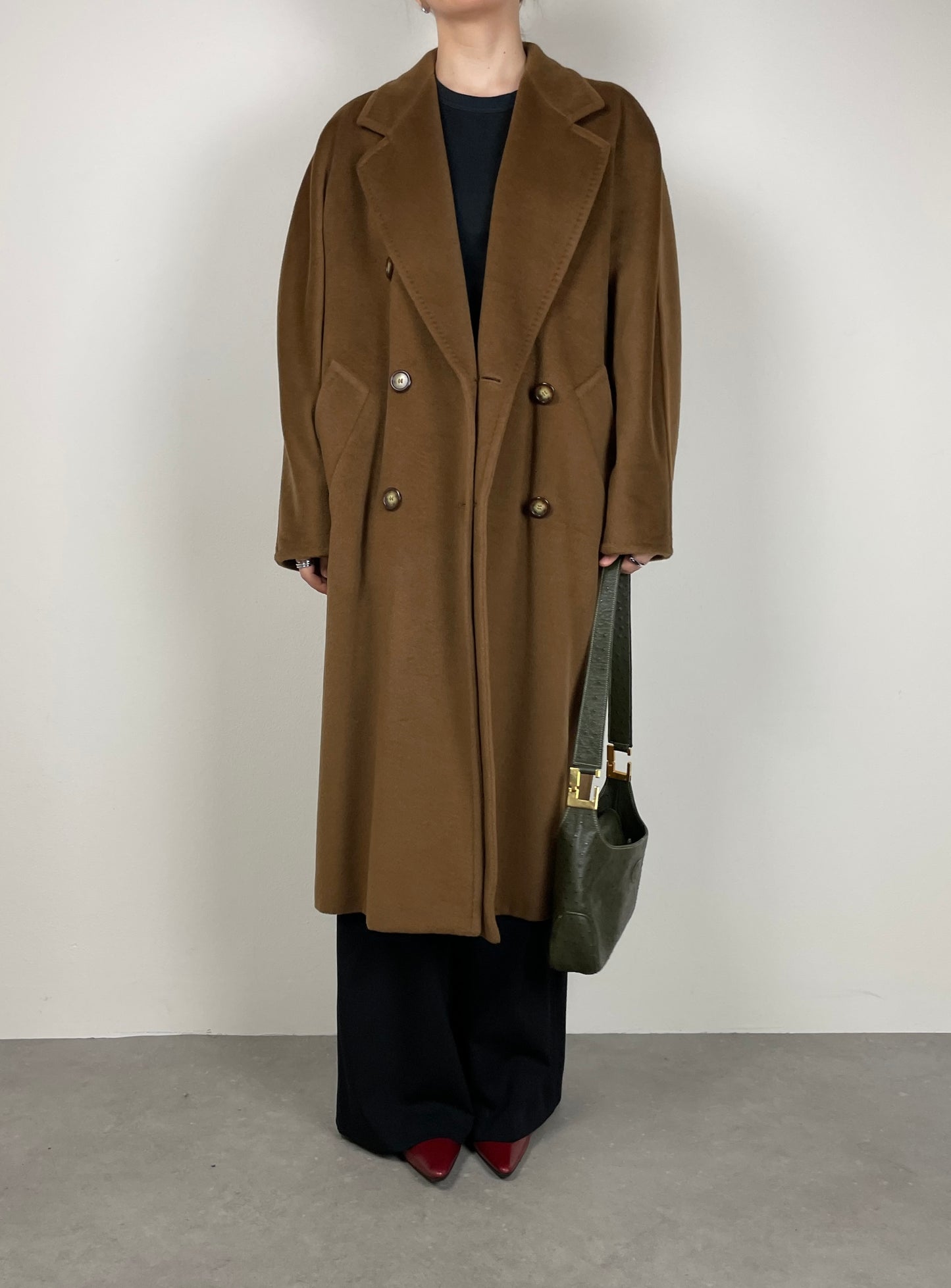 Max Mara 101801 tobacco coat