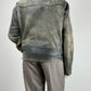 Chiodo vintage in vera pelle effetto distressed