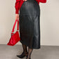 Gonna vintage in vera pelle stampa coccodrillo
