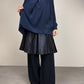 Blusa in pura seta blu