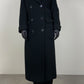 Long black wool coat