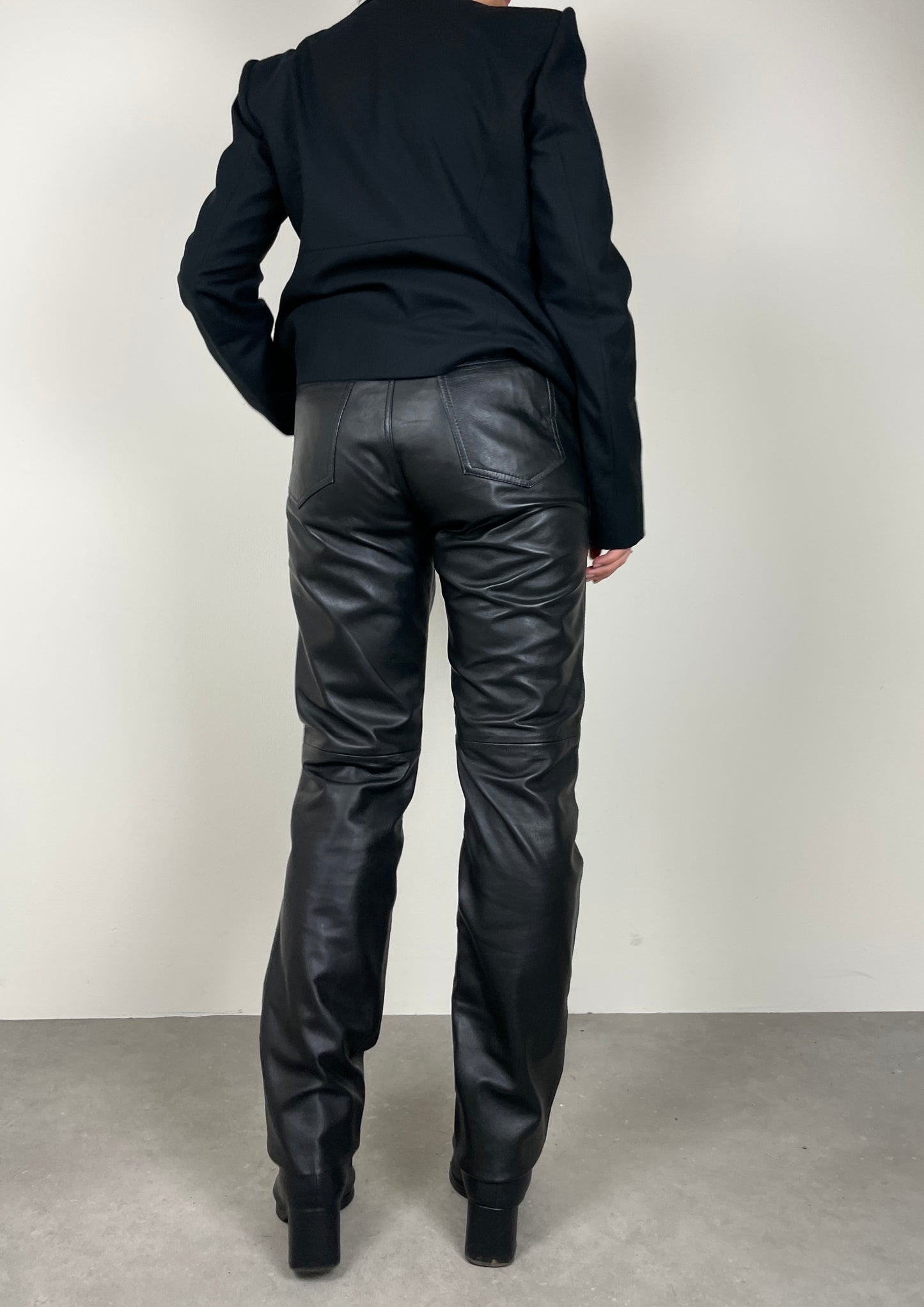 Black leather pants