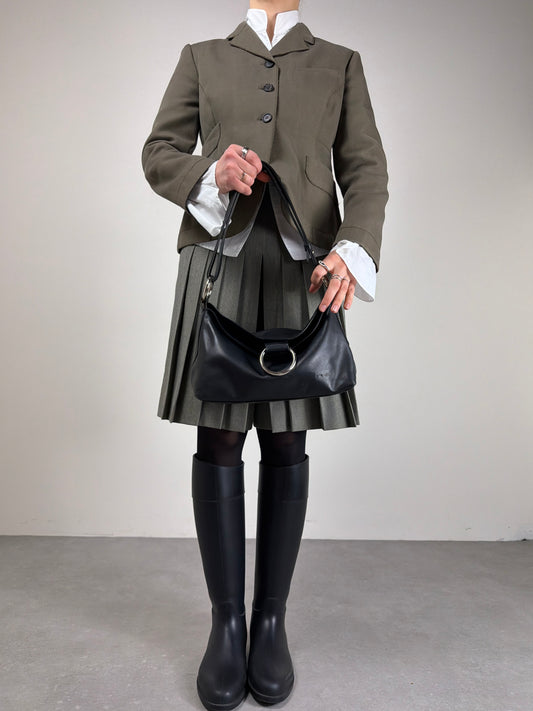 Borsa in pelle nera da spalla o tracolla