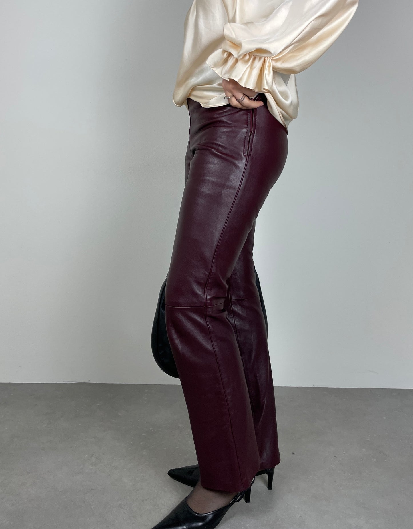 Borgogna leather pants