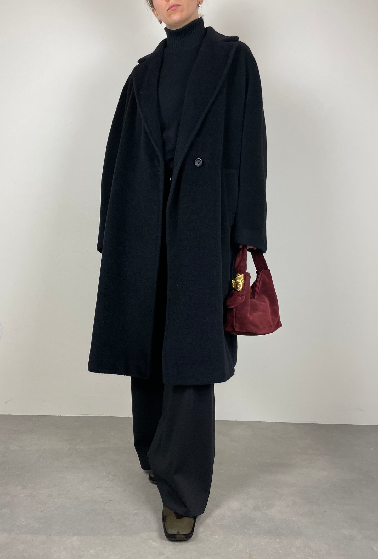 Black wool coat