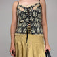 Top vintage in pizzo con intreccio