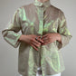 Camicia in misto cotone e lino con finitura iridescente