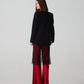Pantalone in pura seta tagliato in sbieco