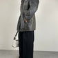 Giacca in vera pelle effetto distressed