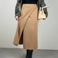 Wool midi skirt