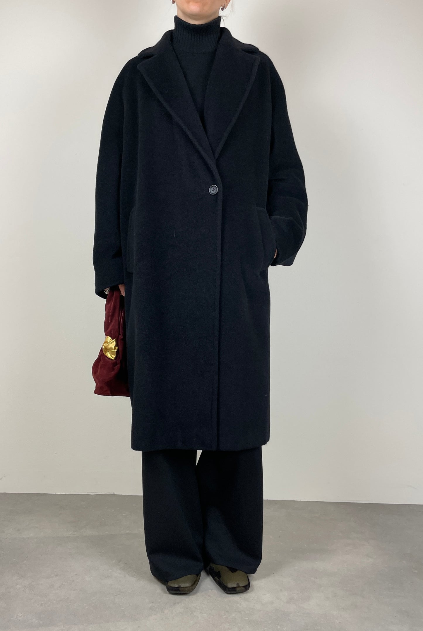 Black wool coat