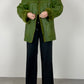 Olive green shearling jacket