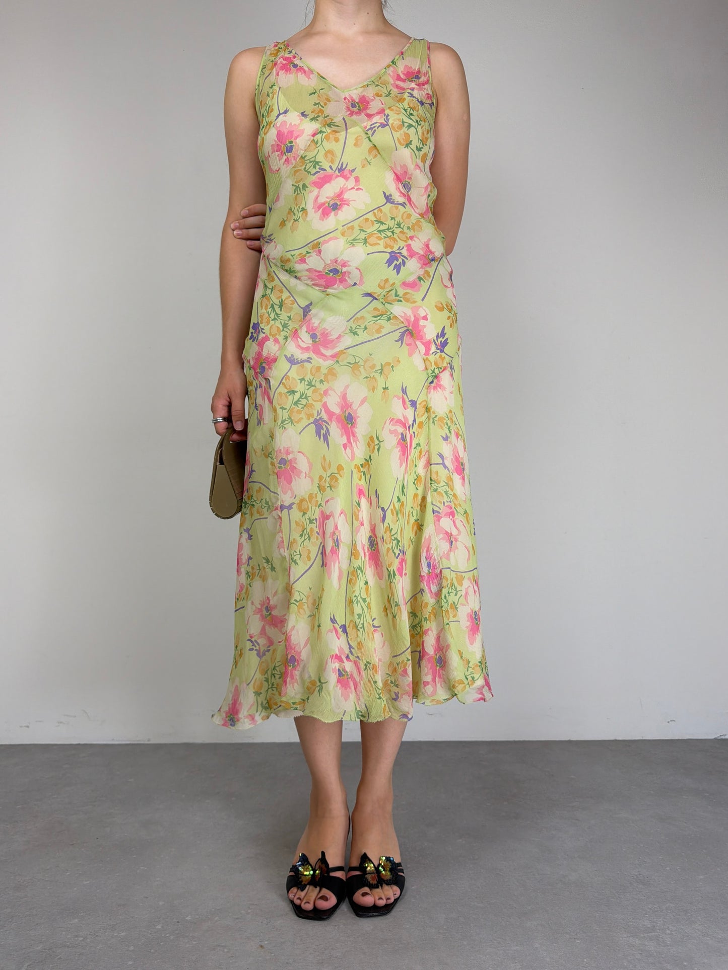 RALPH LAUREN abito in seta a fiori