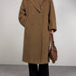 Cappotto in pura lana color cammello