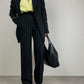 Completo vintage in lana gessata nera