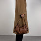 Borsa in vera pelle color cuoio