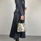 Blazer in vera pelle blu notte con bottoni in madreperla