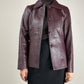 Giacca vera pelle bordeaux