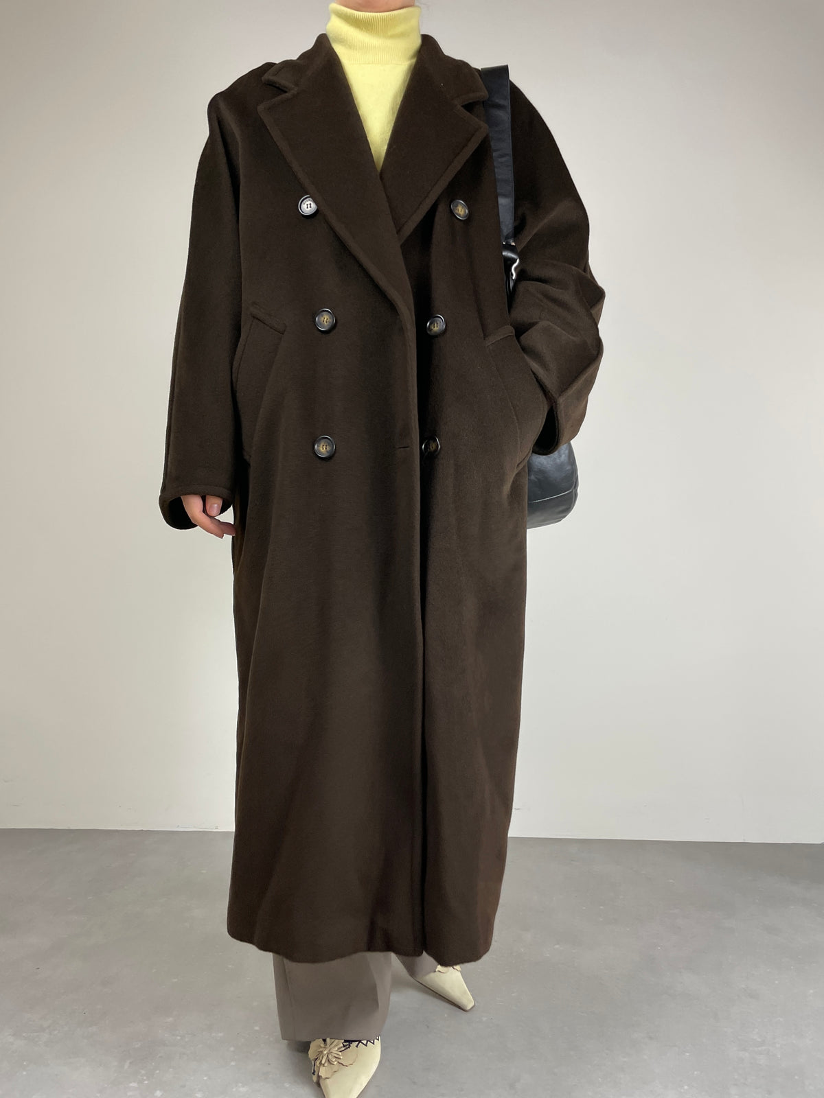 Max Mara 101801 cappotto vintage color cioccolato