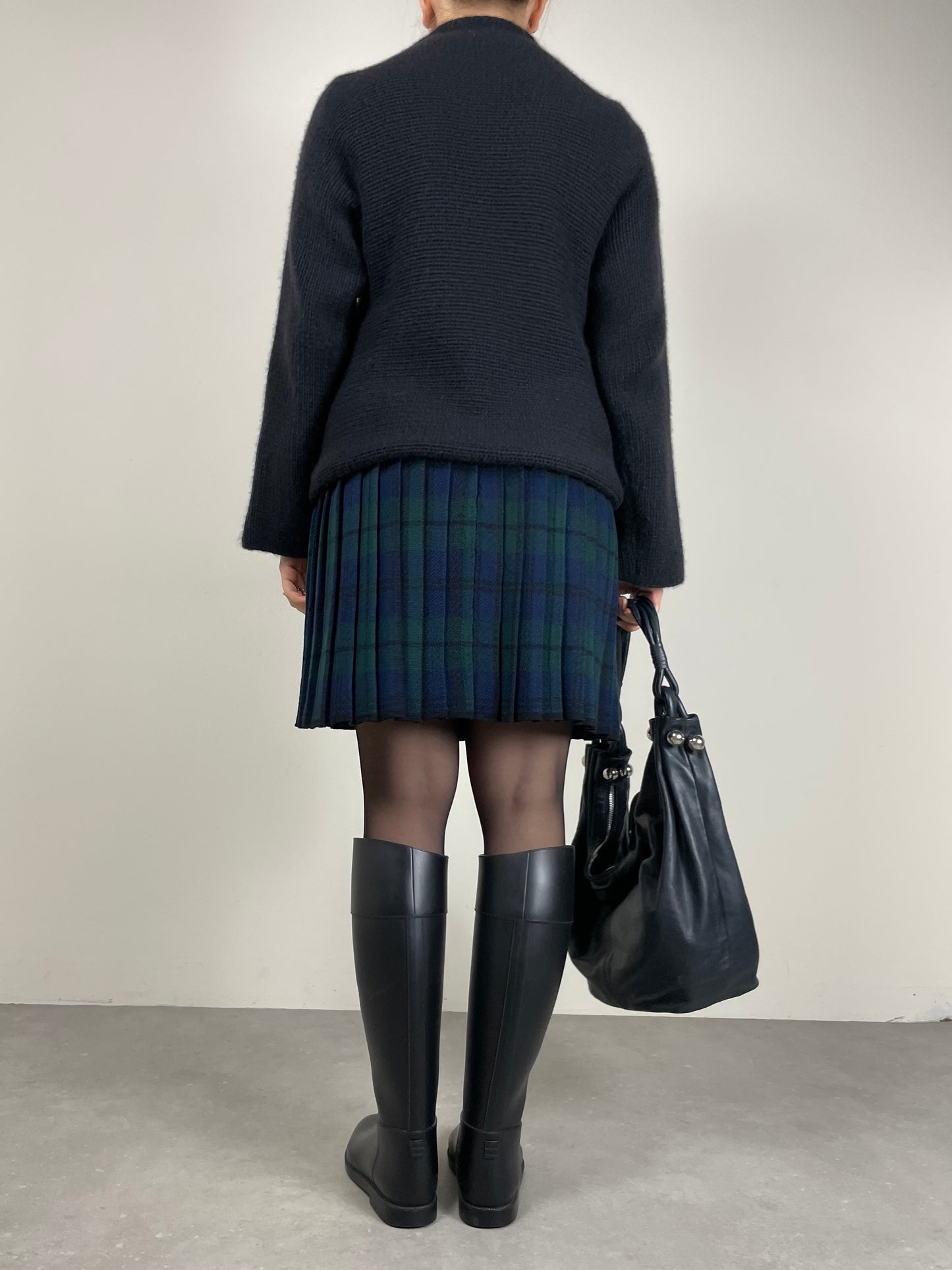 Maglione in 100% puro cashmere blu con zip sulle maniche