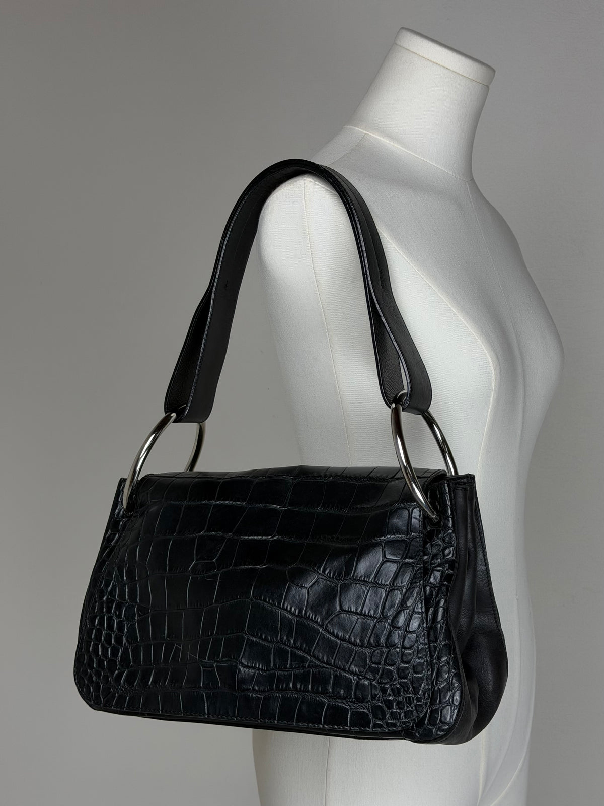 Maxi borsa in vera pelle stampa cocco