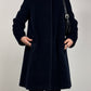 Cinzia Rocca Icon cappotto blu in alpaca e lana