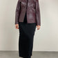 Giacca vera pelle bordeaux