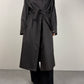 Trench vintage new old stock marrone, con l’interno staccabile in vera pelliccia lapin