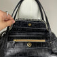 Borsa vintage in pelle effetto cocco