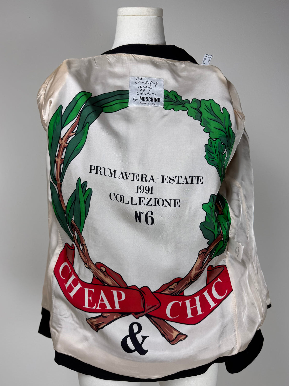 Moschino Cheap and Chic P/E 1991 blazer