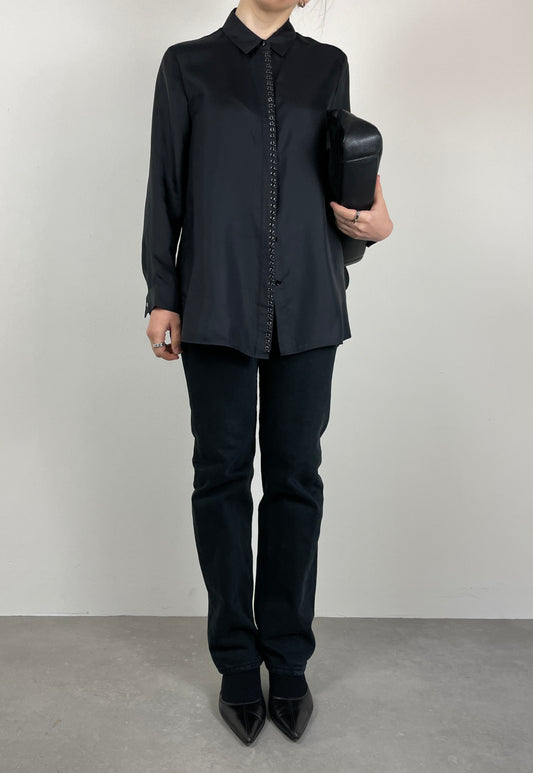 Silk black shirt
