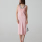 Abito vintage in pura seta rosa
