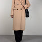 Cappotto vintage a doppiopetto in lana cashmere e angora