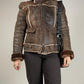 Marella montone in vero shearling marrone