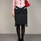 Blazer vintage in lana bicolore rosa e grigio