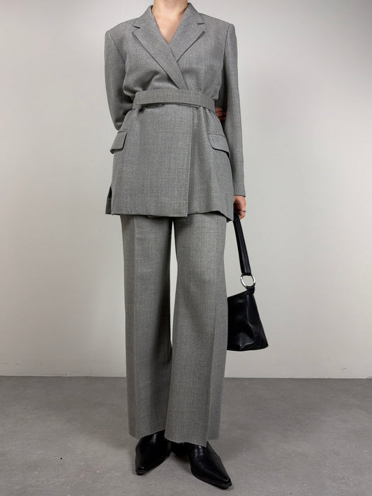 MAX MARA completo grigio in lana e viscosa