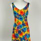 Abitino vintage anni ‘70 in cotone floreale con fiocchi