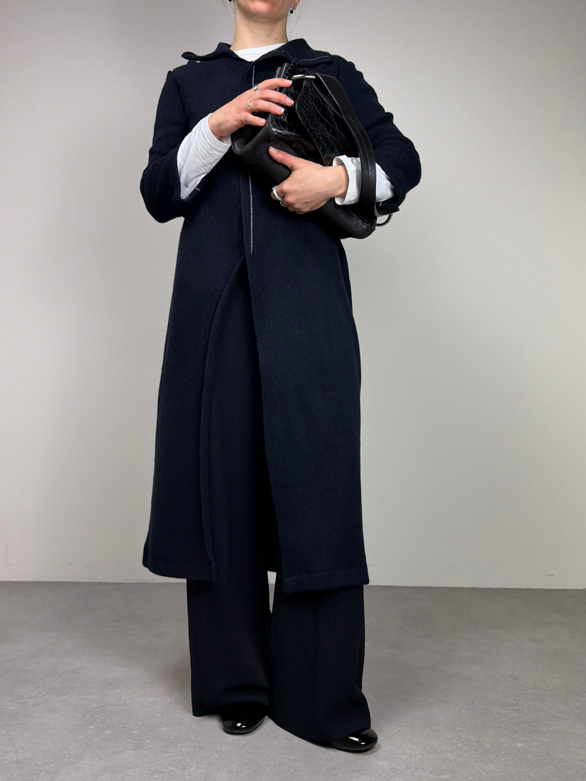 JIL SANDER abito tunica in lana blu