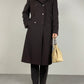 Cappotto a doppiopetto in lana e cashmere