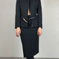 Made in Italy black skirt suit