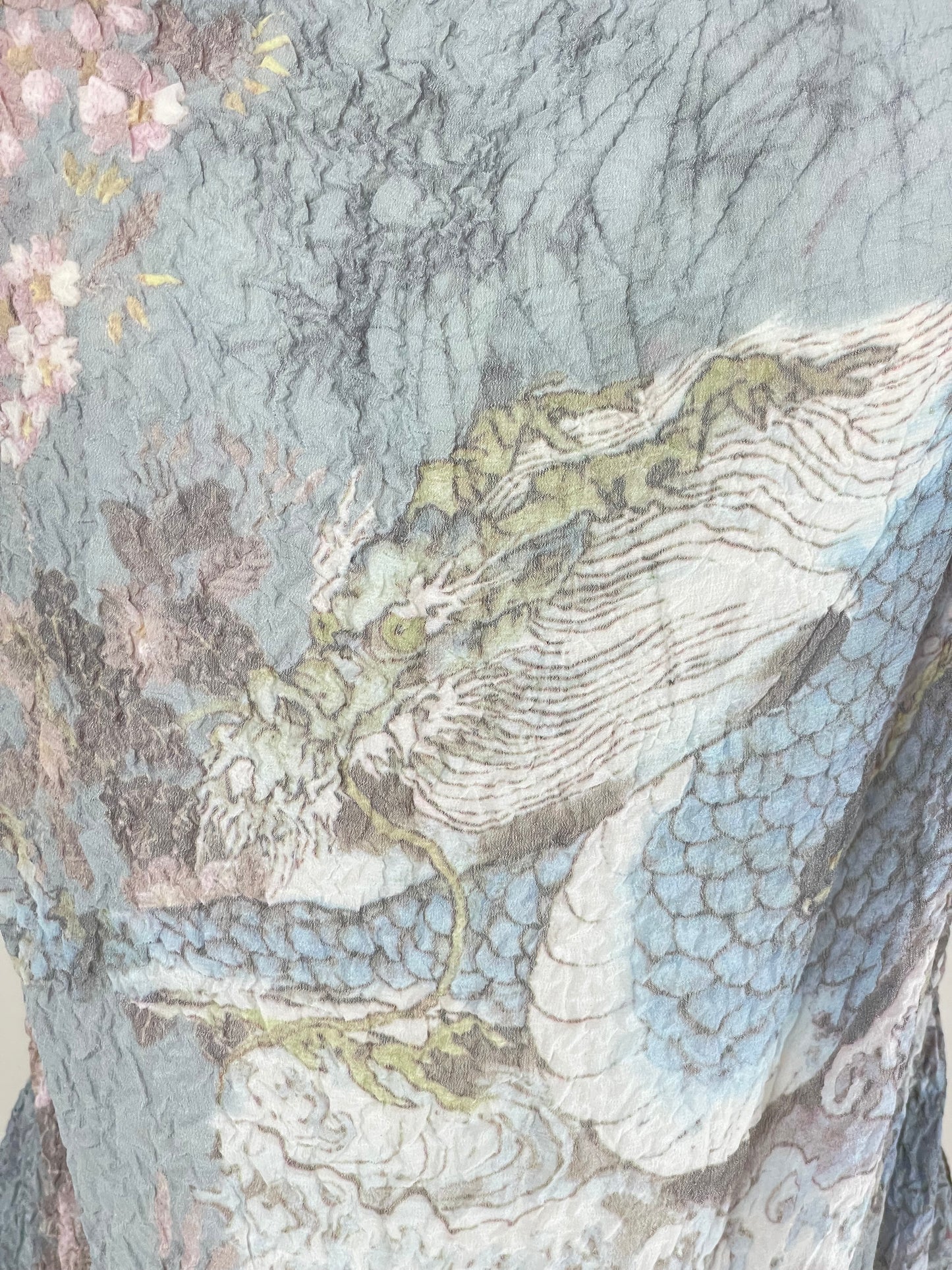 Top a fantasia in tessuto crinkle