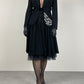 Blazer nero con ricamo intagliato