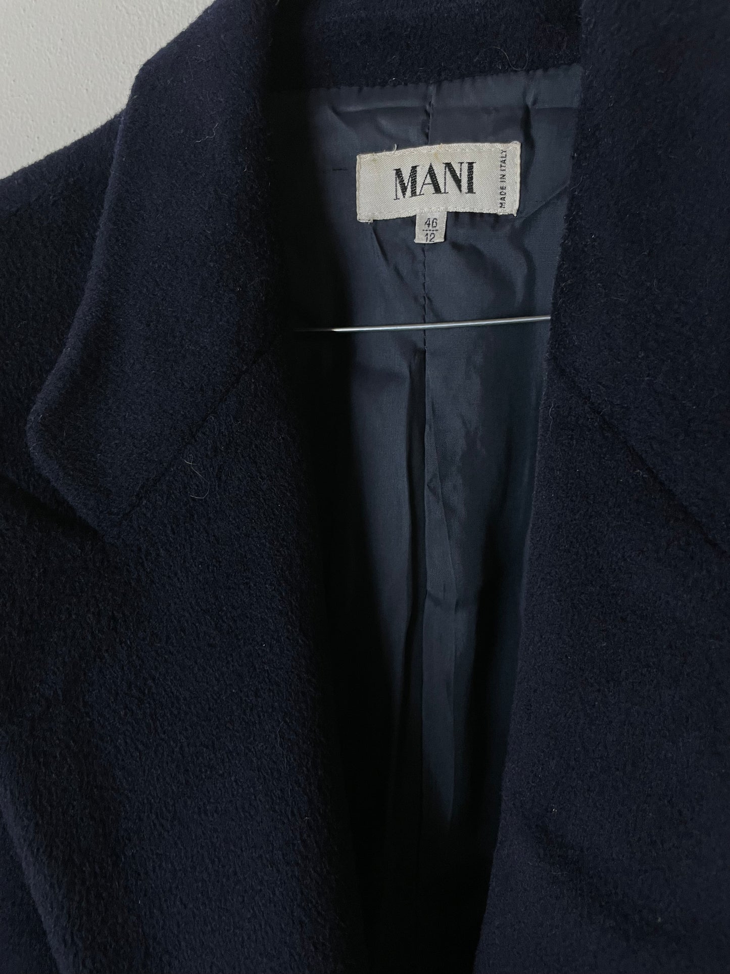 MANI by Giorgio Armani wool blue coat