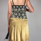 Top vintage in pizzo con intreccio