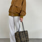 Giacca vintage in vera pelle scamosciata